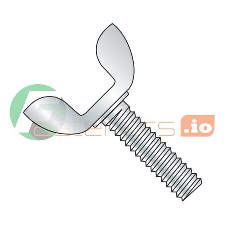 Newport Fasteners Thumb Screw, 1/4"-20 Thread Size, Wing, Zinc Plated Steel, 0.46 in Head Ht, 1-1/4 in Lg, 200 PK 221789